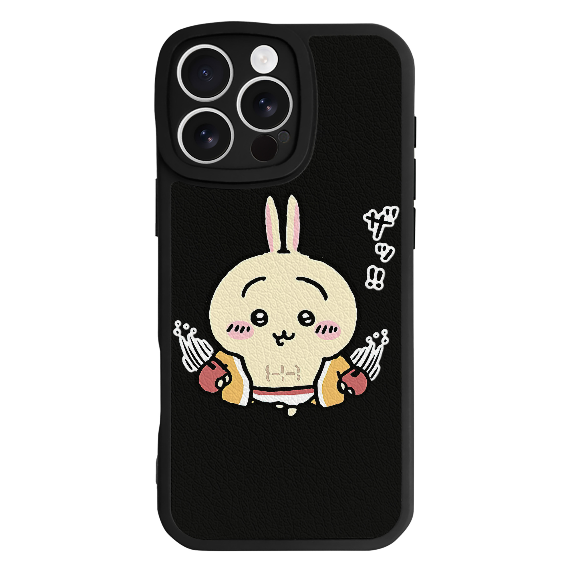 （画像用） ちいかわ うさぎ Chii-kawa usagi 【iPhone 16シリーズ対応】シリコンスマホケース（レザー調） 材質：シリコン